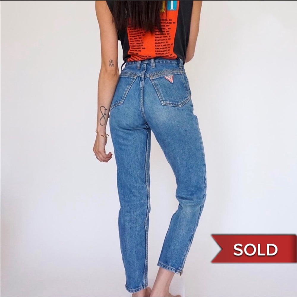Vintage Guess High Waisted Straight Jeans
